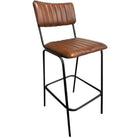 Industrial Bar Stool Ribber Leather Commercial Furniture