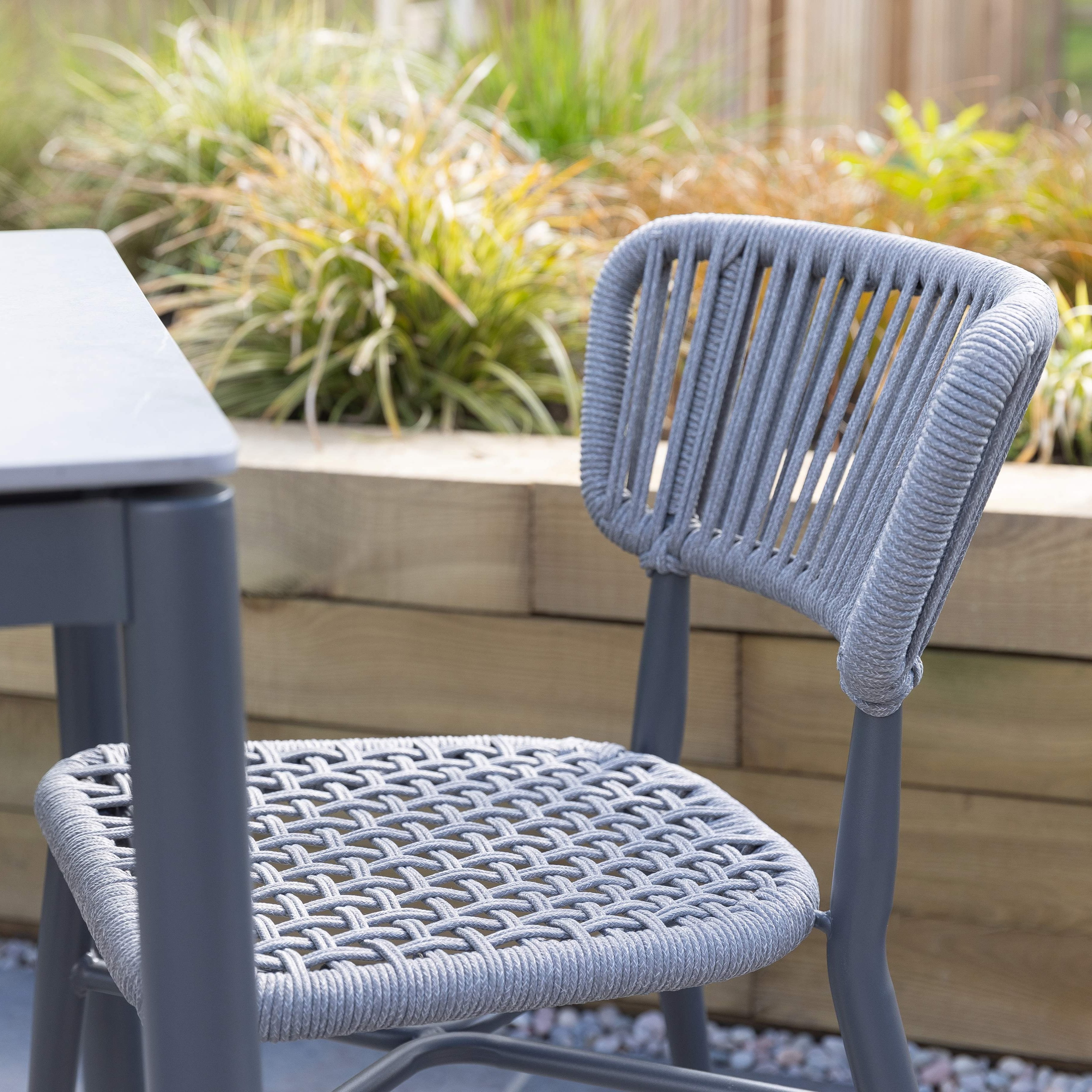 Outdoor Weave Aluminium Frame Weave Polypropylene Dining Chair