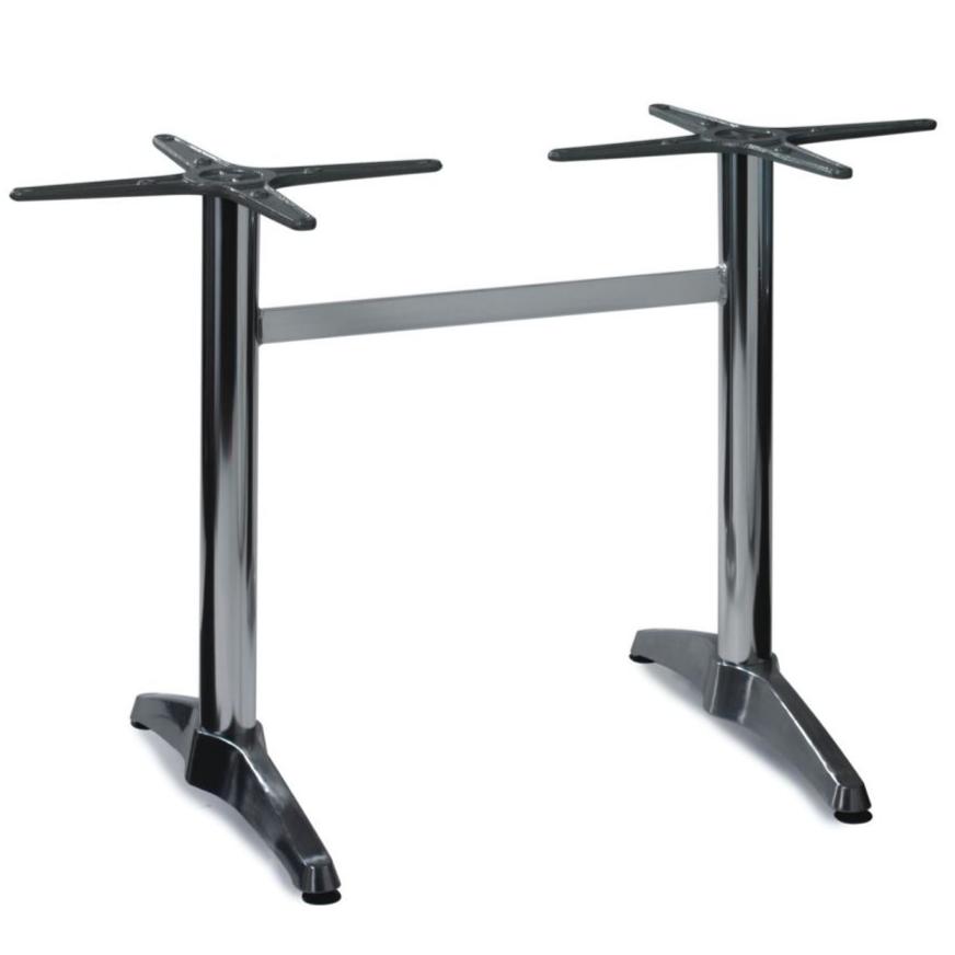 Refectory Twin Chrome Table Base for restaurants Commercial Furniture