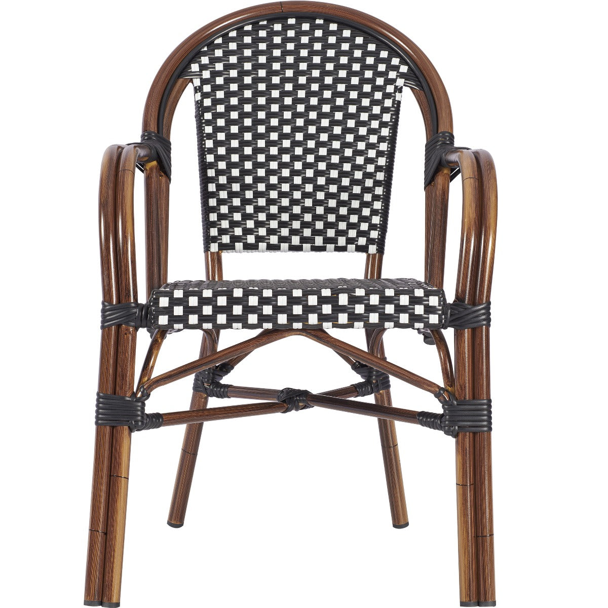 French Bistro Style Aluminium Frame Dining Chair Commercial Furniture