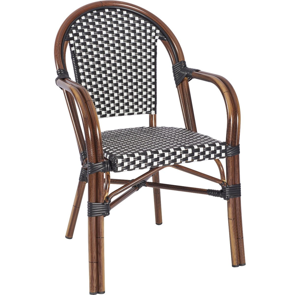 French Bistro Style Aluminium Frame Dining Chair Commercial Furniture