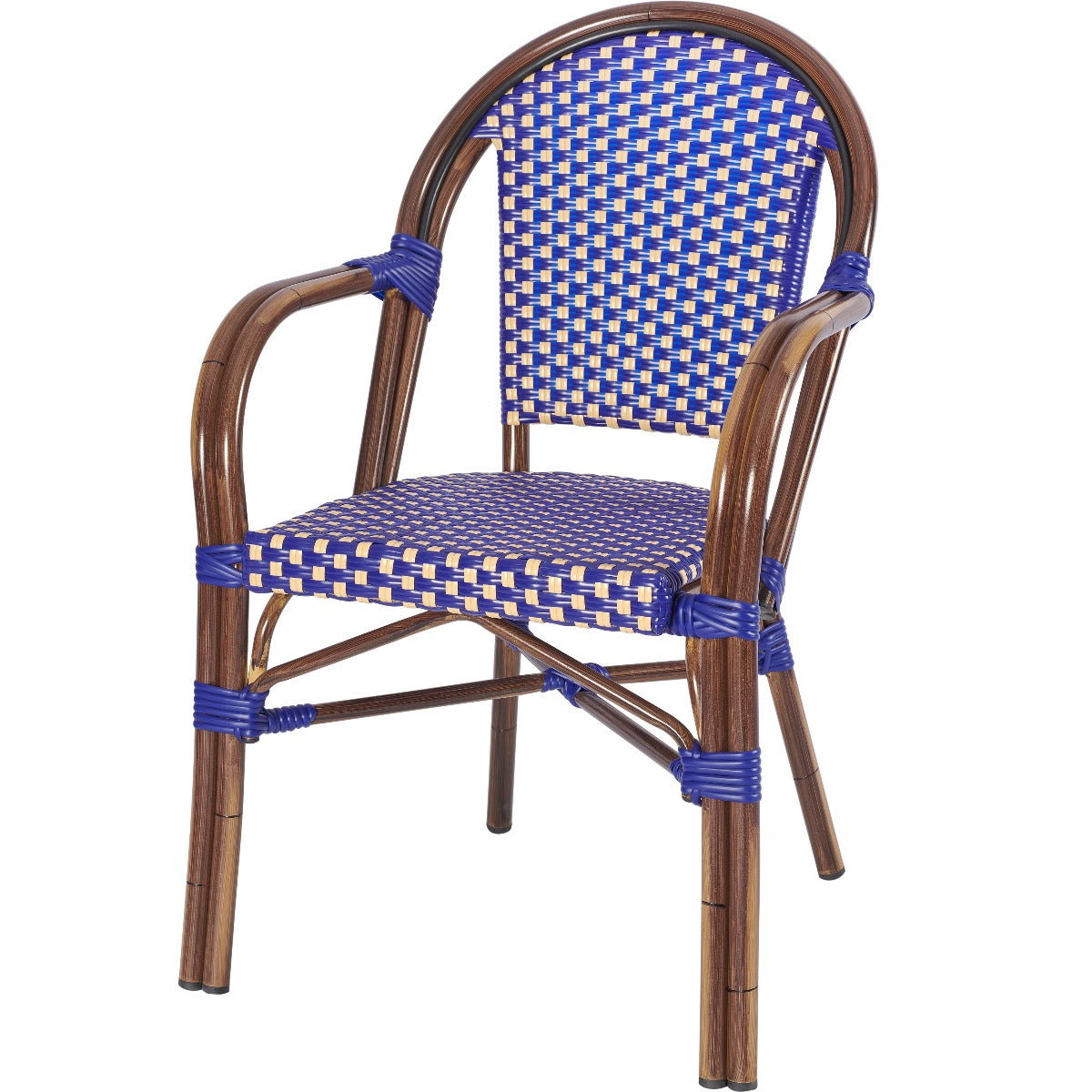 French Bistro Style Aluminium Frame Dining Chair Commercial Furniture