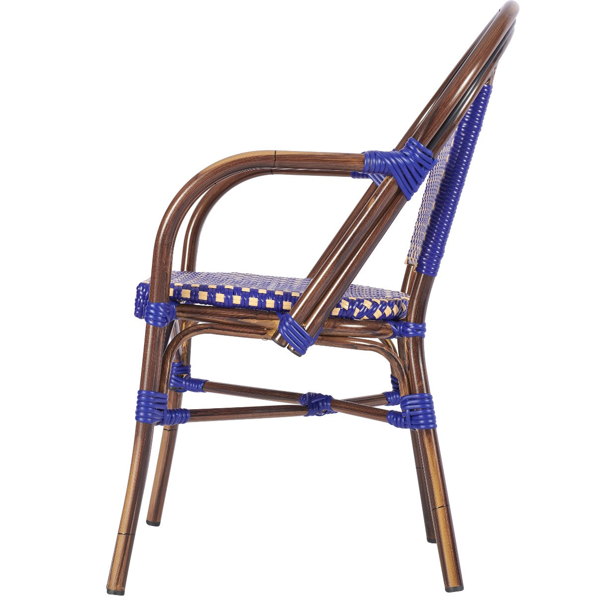 French Bistro Style Aluminium Frame Dining Chair Commercial Furniture