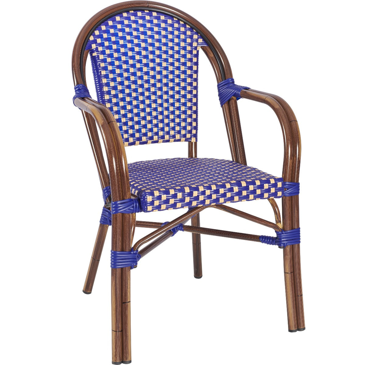 French Bistro Style Aluminium Frame Dining Chair Commercial Furniture