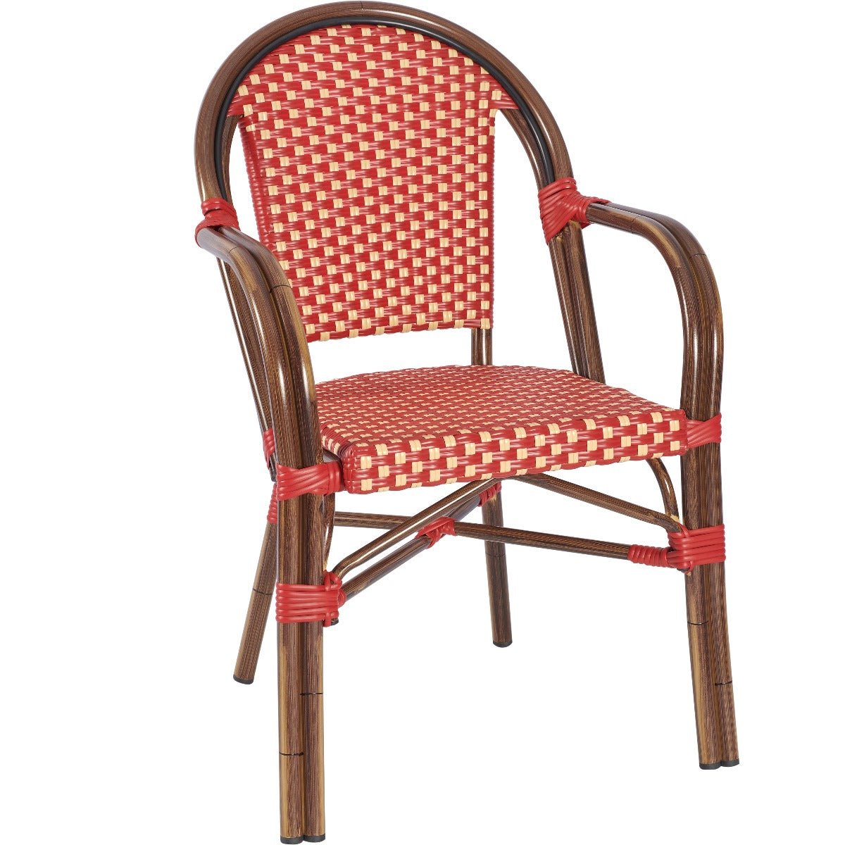 French Bistro Style Aluminium Frame Dining Chair Commercial Furniture