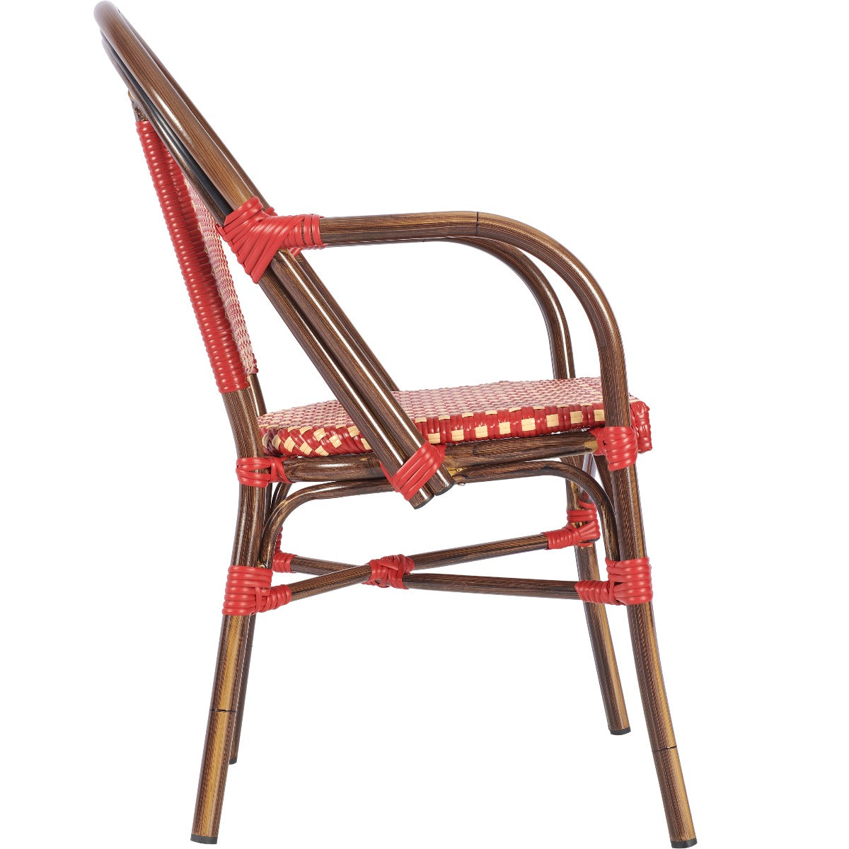 French Bistro Style Aluminium Frame Dining Chair Commercial Furniture