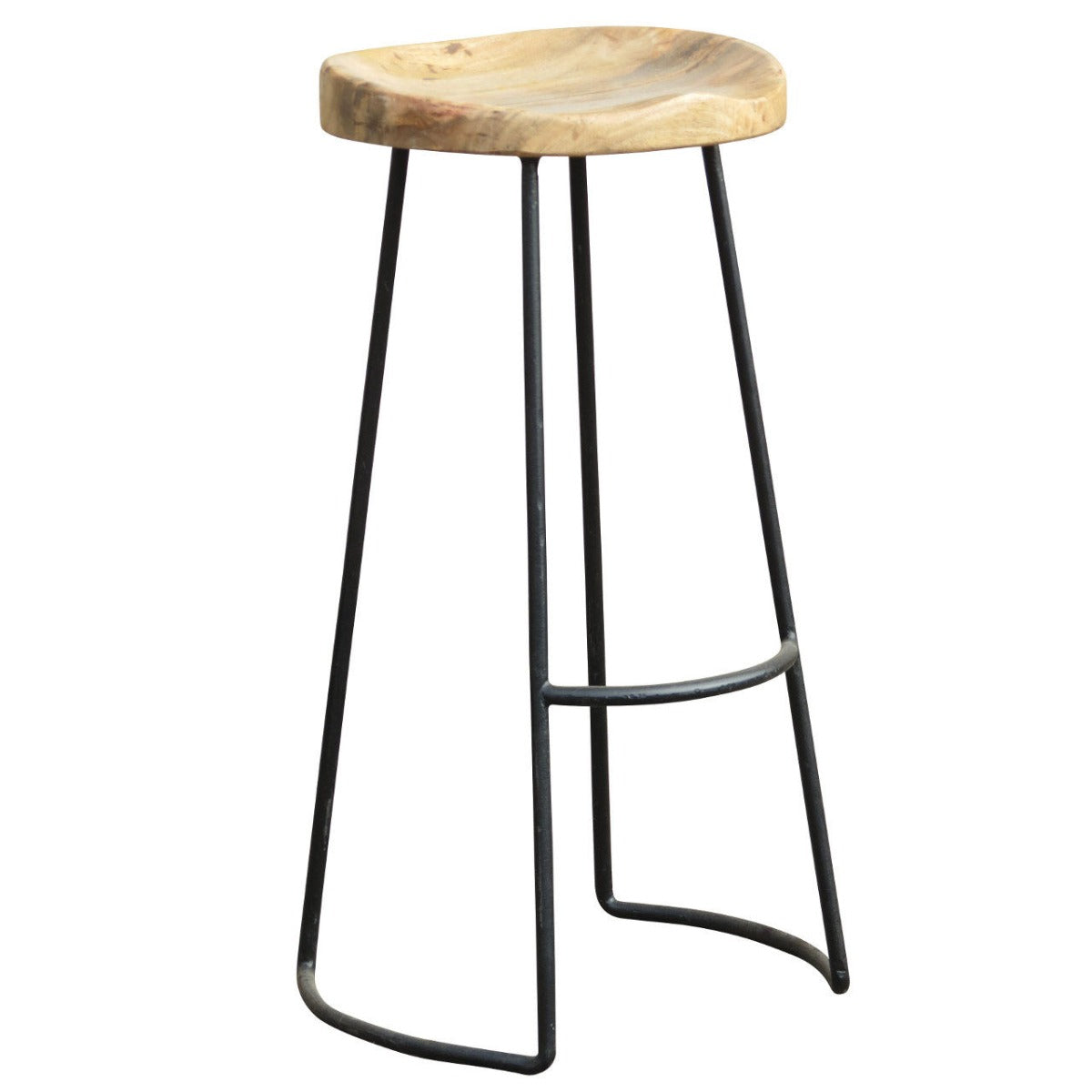Oak Bar Stool With Metal Legs Commercial Furniture
