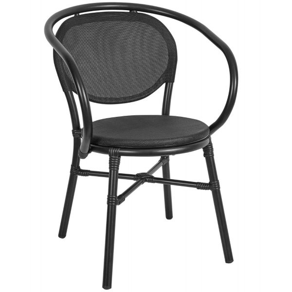 Outdoor Dining Chair Aluminium Frame Black Dining Frame