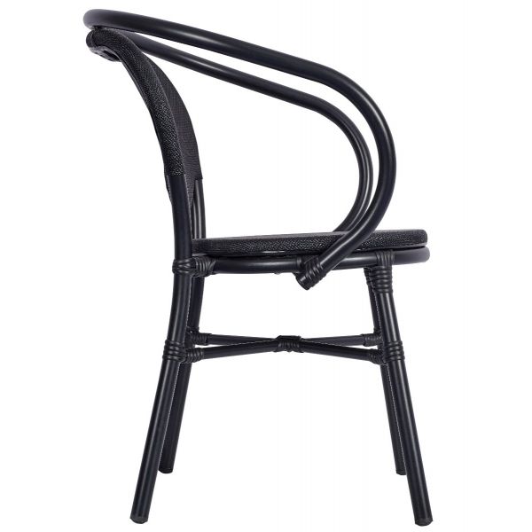 Outdoor Dining Chair Aluminium Frame Black Dining Frame