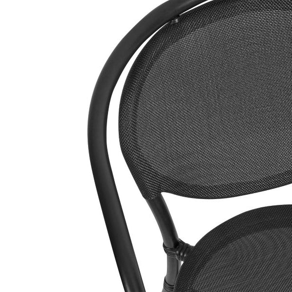 Outdoor Dining Chair Aluminium Frame Black Dining Frame