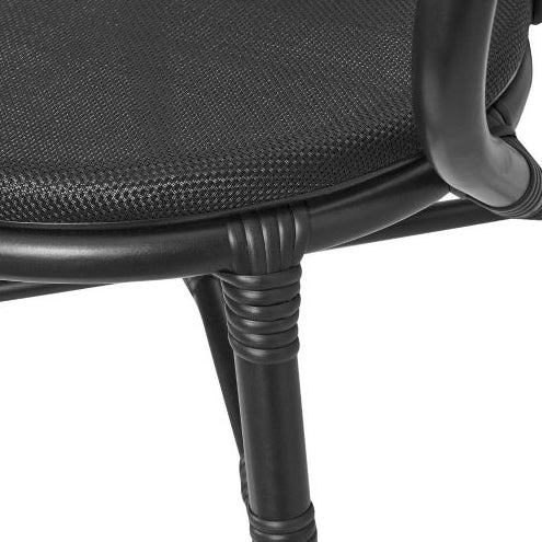 Outdoor Dining Chair Aluminium Frame Black Dining Frame