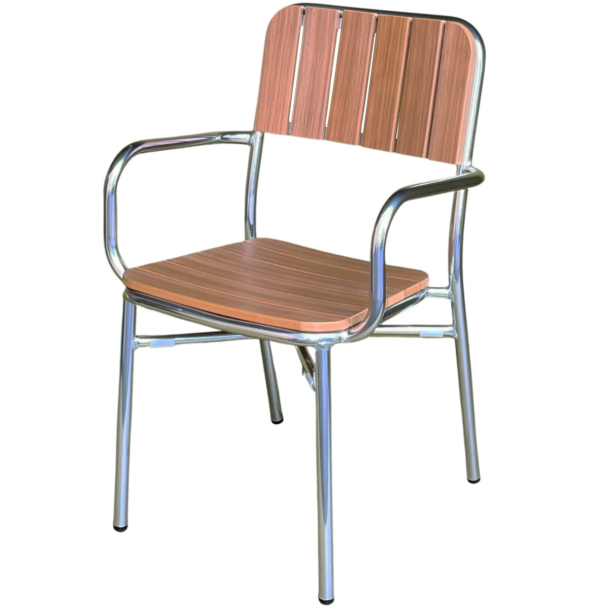 Chrome Frame Outdoor Dining Chair Commercial Furniture