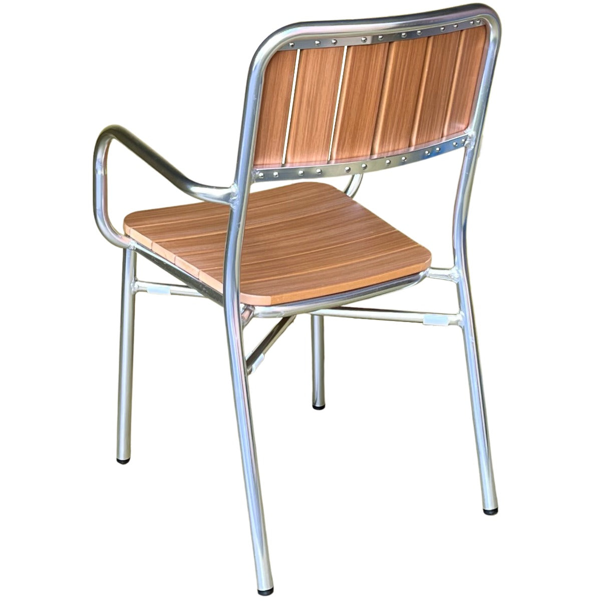 Chrome Frame Outdoor Dining Chair Commercial Furniture