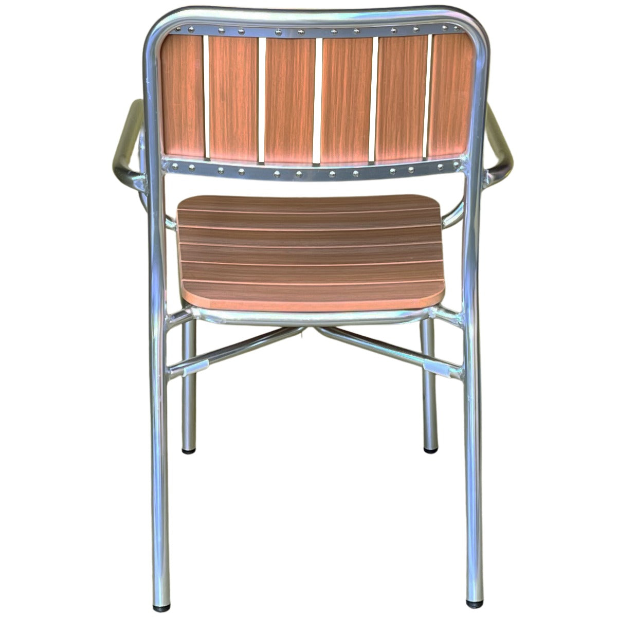 Chrome Frame Outdoor Dining Chair Commercial Furniture