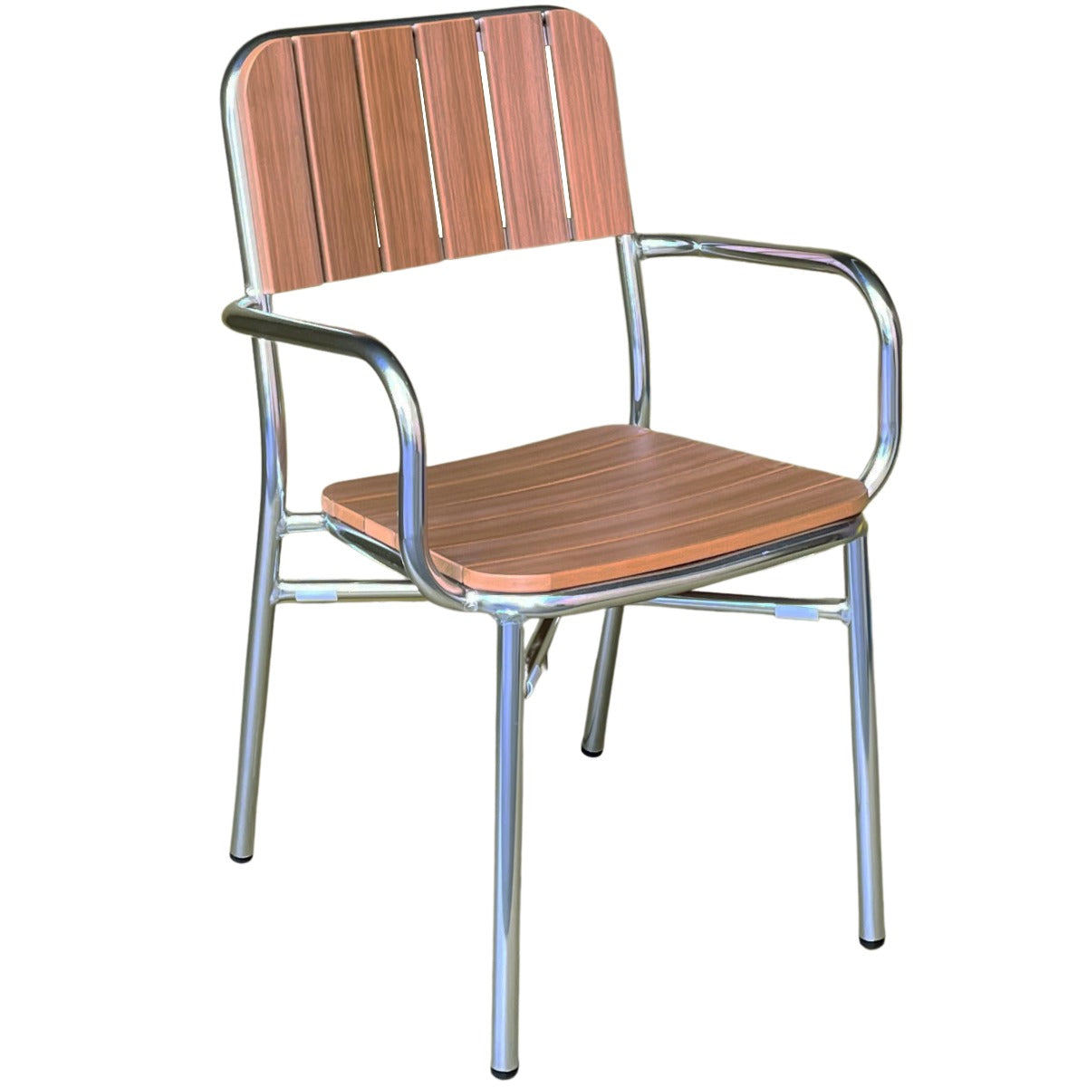 Chrome Frame Outdoor Dining Chair Commercial Furniture