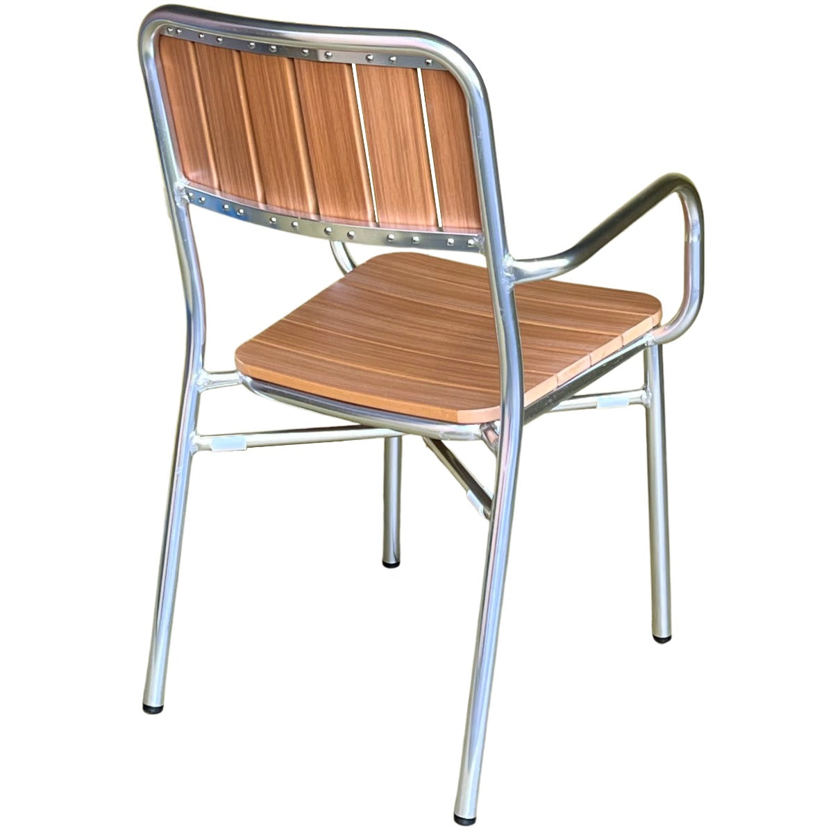 Chrome Frame Outdoor Dining Chair Commercial Furniture