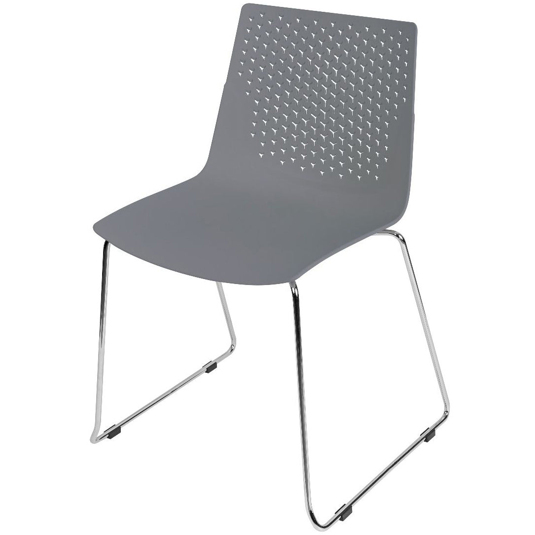 Polypropylene Chair on skid legs for cafes and canteens Commercial Furniture