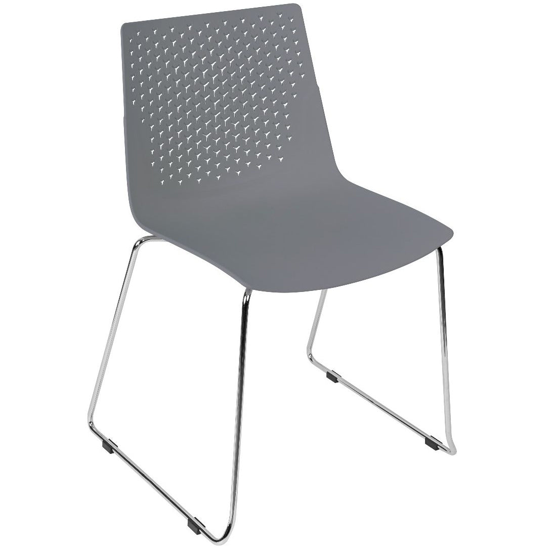 Polypropylene Chair on skid legs for cafes and canteens Commercial Furniture
