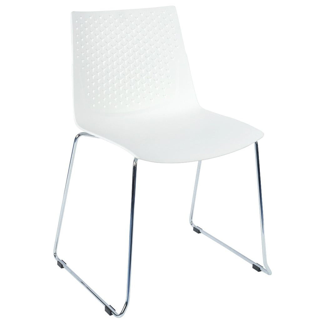 Polypropylene Chair on skid legs for cafes and canteens Commercial Furniture