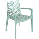 Outdoor Colourful Polypropylene Arm Chair Lattice Design  Commercial Furniture