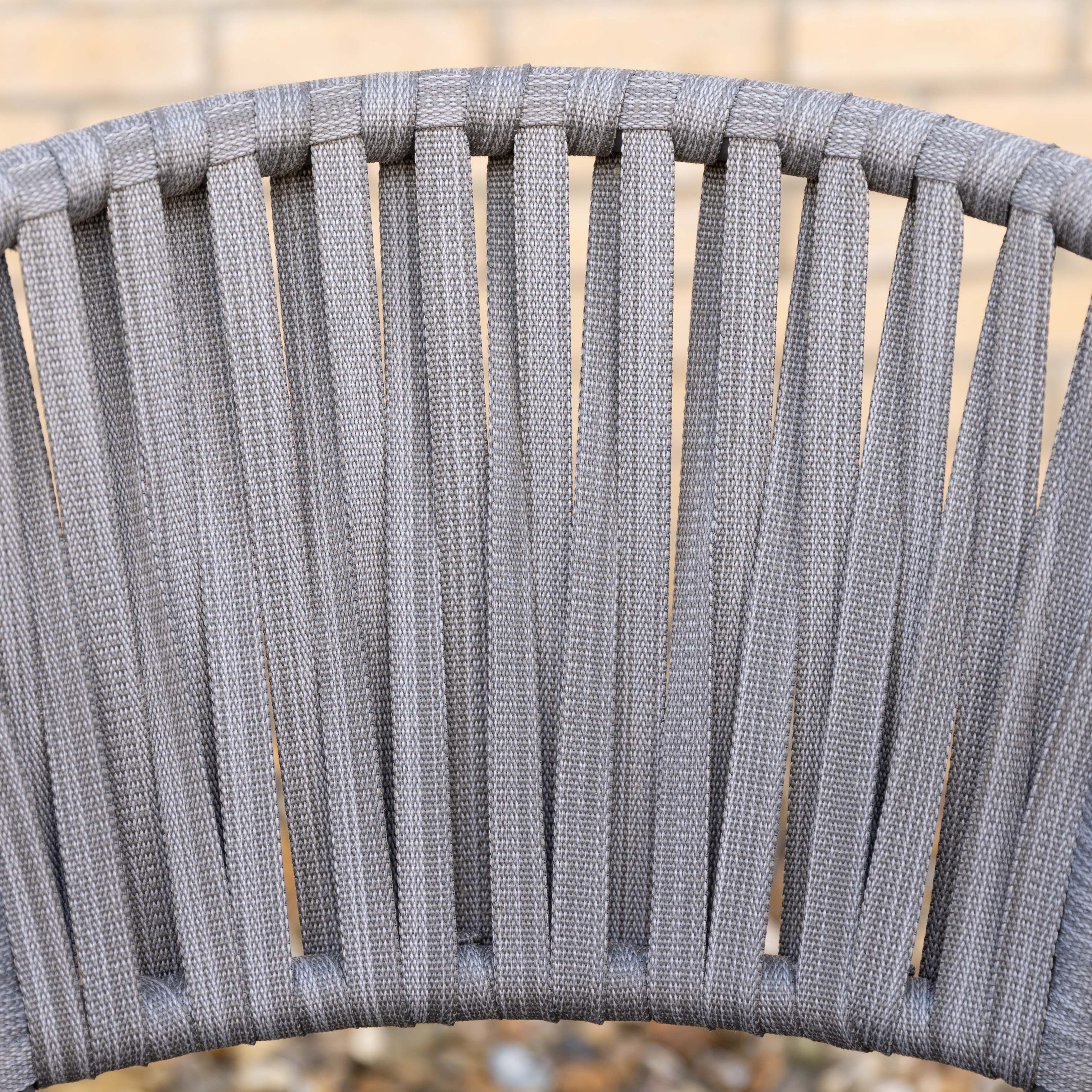 Outdoor Bar Stool Grey Weave Polypropylene Commercial Furniture