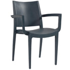 Polypropylene Arm Chair Coloured Outdoor Commercial Furniture