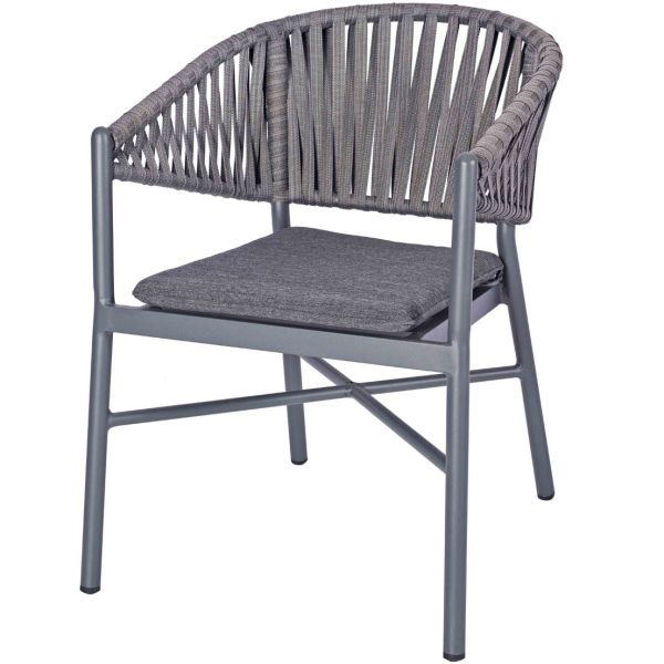 Outdoor Bar Stool Grey Weave Polypropylene Commercial Furniture