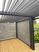 pergola on wooden decking