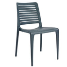 Outdoor Plastic Anthracite Dining Chair Commercial Furniture