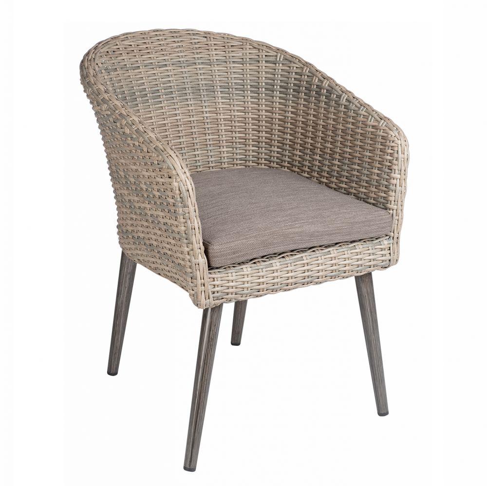 Outdoor Weave Rattan Tub Chair with seat pad. Commercial Furniture.