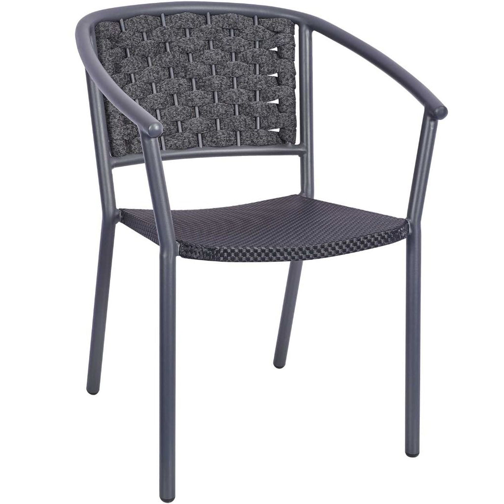 Outdoor Polypropylene Weave Arm Chair Commercial Furniture